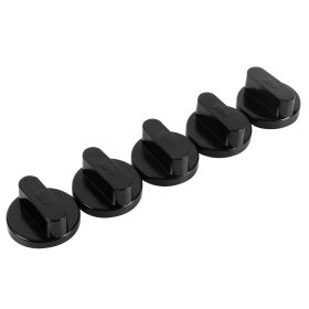 5Pcs New Black Universal Cooker Oven Gas Stove Grill Control Knobs Switch Home Kitchen Use