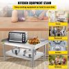 VEVOR Stainless Steel Equipment Grill Stand, 48 x 30 x 24 Inches Stainless Table, Grill Stand Table with Adjustable Storage Undershelf