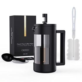 French Press Coffee Maker, Camping Plastic Glass French Coffee Press, Medium Size Tea And Frothed Milk Press,100 Percent BPA Free Prensa Francesa (Option: 350ml)